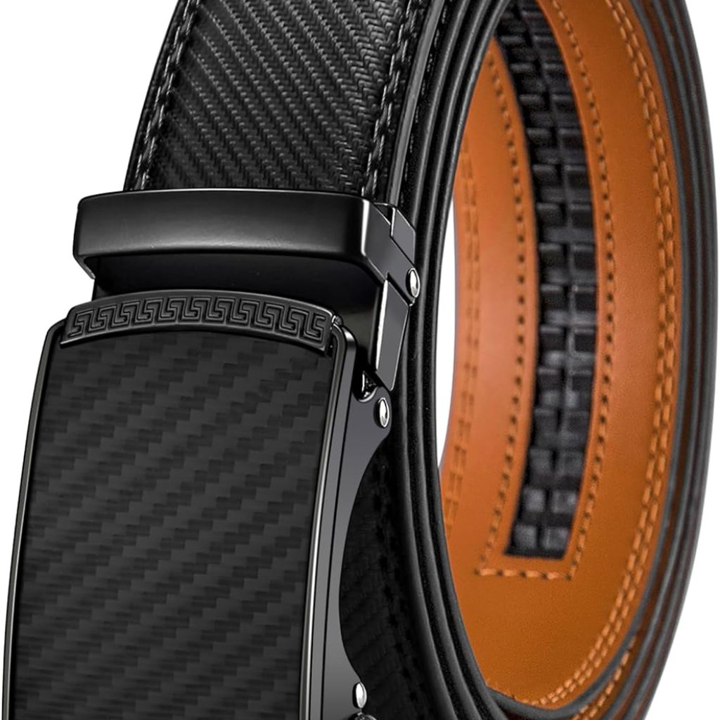 Stylish Adjustable Men's Belt In Black - Ideal For Dress Pants And Oxfords